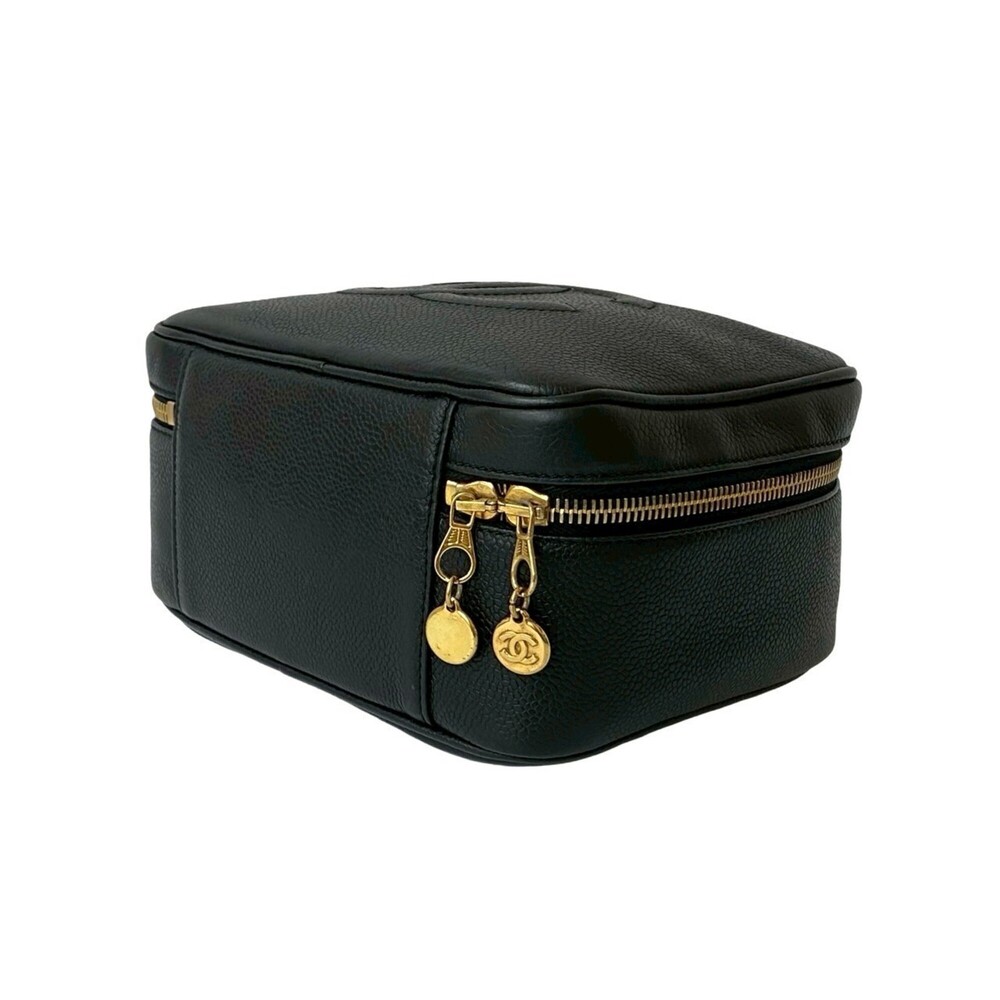 CHANEL Black Caviar Leather Logo Shoulder Bag - Picture 8 of 10